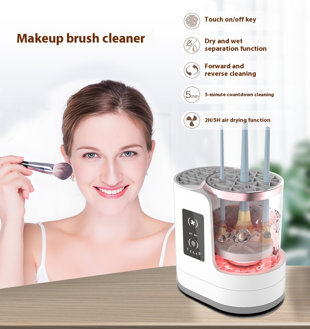 Electric Makeup Brush Cleaner Rechargeable Makeup Brushes Cleaning Tool Automatic Makeup Brush Cleaning Stand Device - Image 16