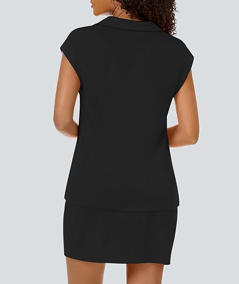 Casual Covered-Sleeve Lapel Shirt And Summer Sports Skirt Set - Image 34