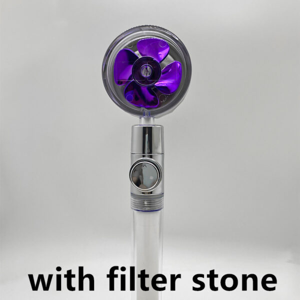 Shower Head Water Saving Flow 360 Degrees Rotating With Small Fan ABS Rain High Pressure Spray Nozzle Bathroom Accessories - Image 50
