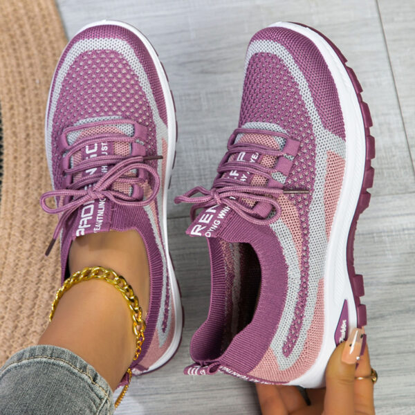 Women's Sporty Flyknit Mesh Shoes Low-cut Lightweight Casual And Versatile - Image 60