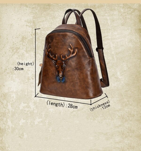 New Style Tree Skin care lotion Leather Retro Double Shoulder Bag Head Layer Cowhide Backpack Male Hand Rubbed Color Leather Casual School Bag Female - Image 6