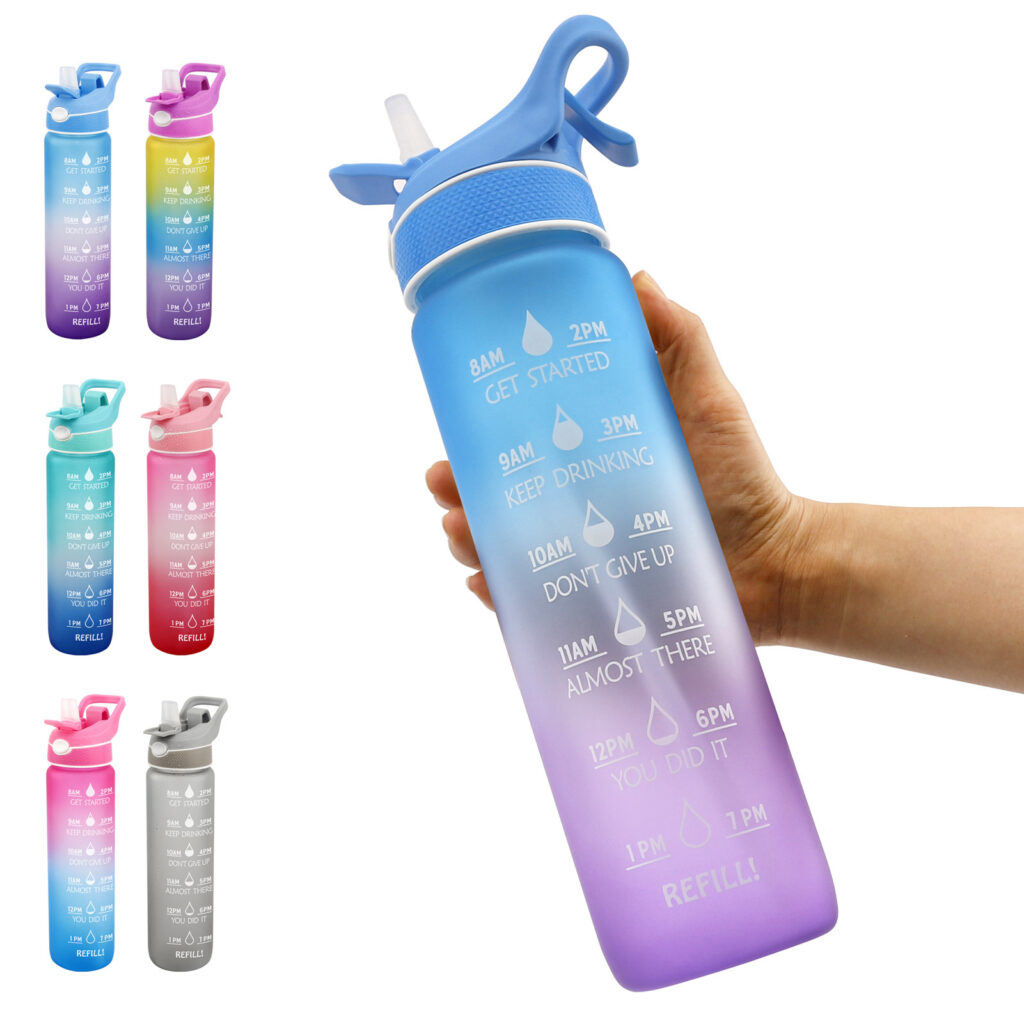 Water Bottle Scrub Bounce Cover Straw Space Cup Sports Water Bottle