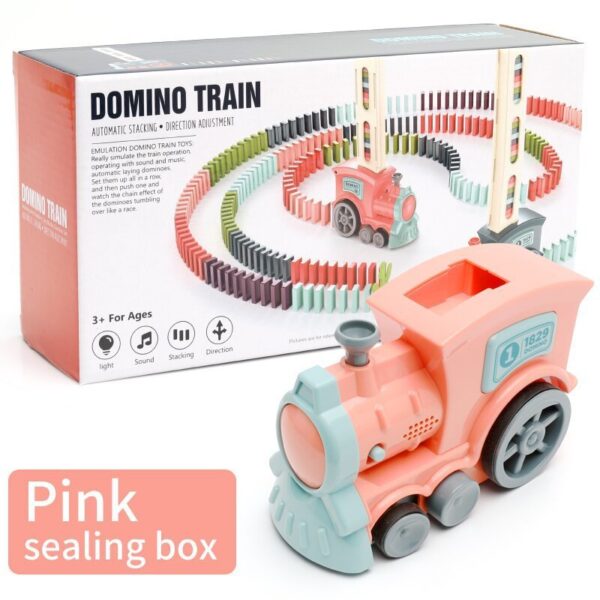 Domino Train Toys Baby Toys Car Puzzle Automatic Release Licensing Electric Building Blocks Train Toy - Image 18