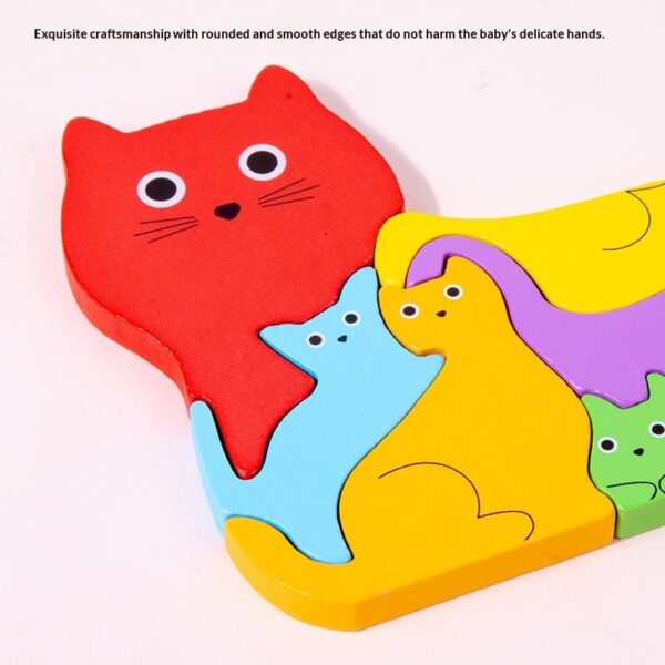 Wooden Dinosaur Animal Shape-Matching Grasping Board For Early Childhood Learning - Image 7