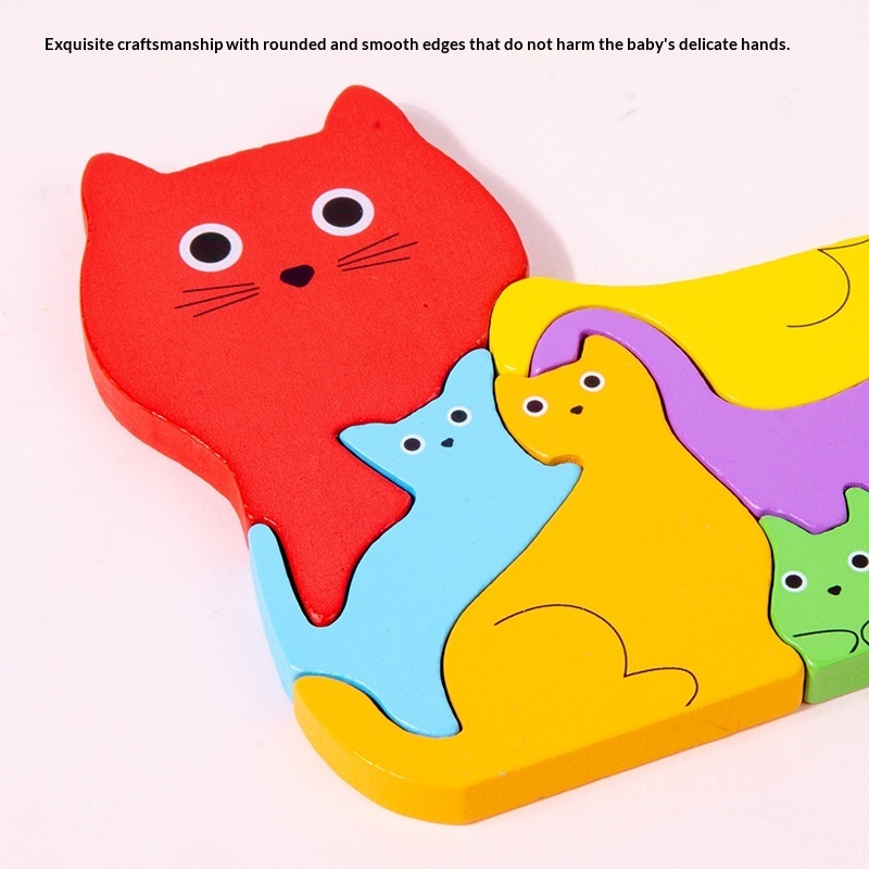Wooden Dinosaur Animal Shape-Matching Grasping Board For Early Childhood Learning - Image 7
