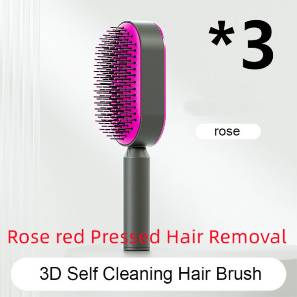 Self Cleaning Hair Brush For Women One-key Cleaning Hair Loss Airbag Massage Scalp Comb Anti-Static Hairbrush - Image 49