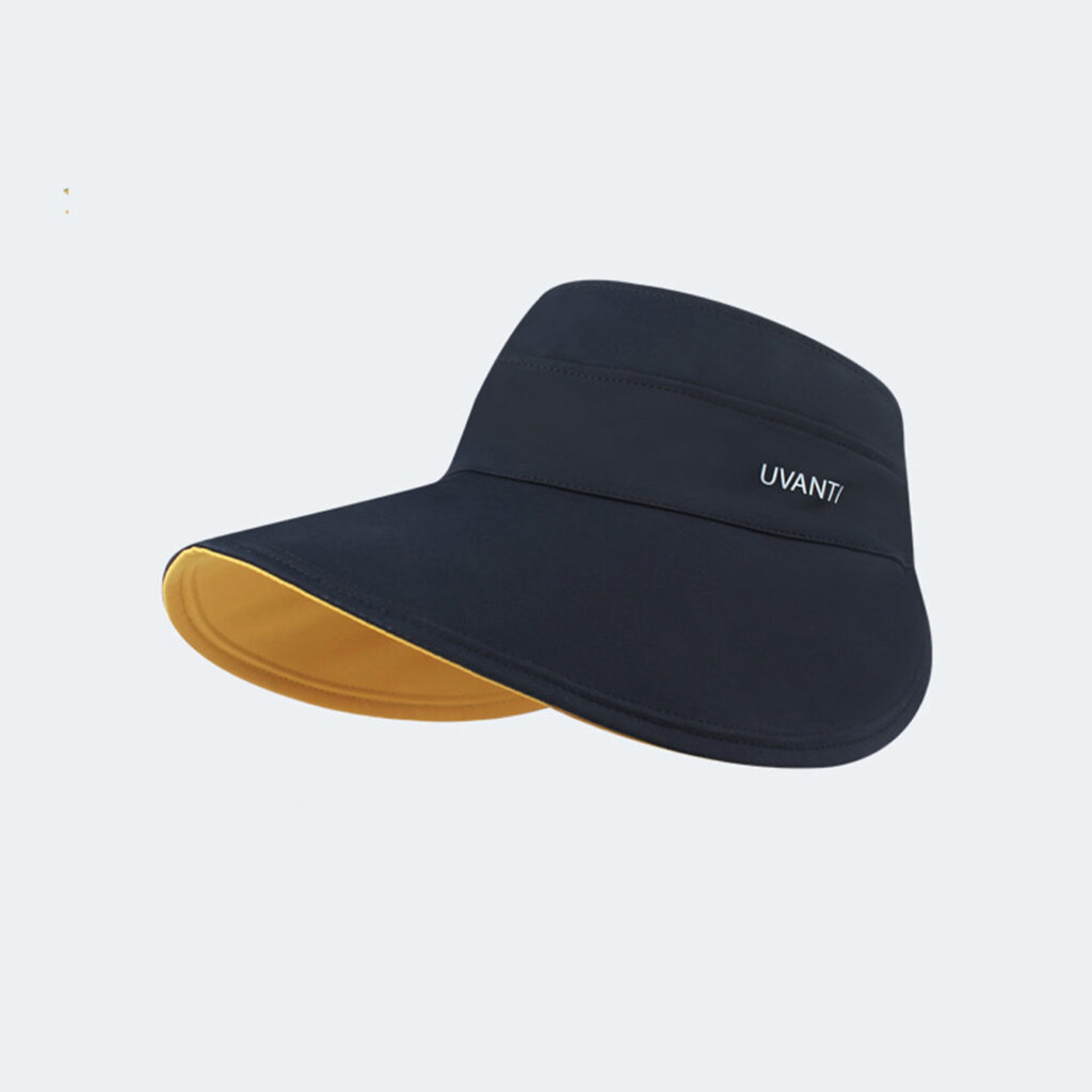 Solid-color Simple Double-sided Wide-brimmed Hat With Empty Crown, Light And Fresh Outdoor Wrap-around Style Large Brim, With Storage Function For Sun Protection.