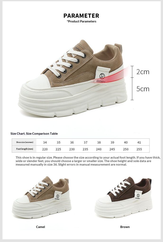 Women's Hidden-Heel Thick-Soled Durable All-Match Breathable Sneakers