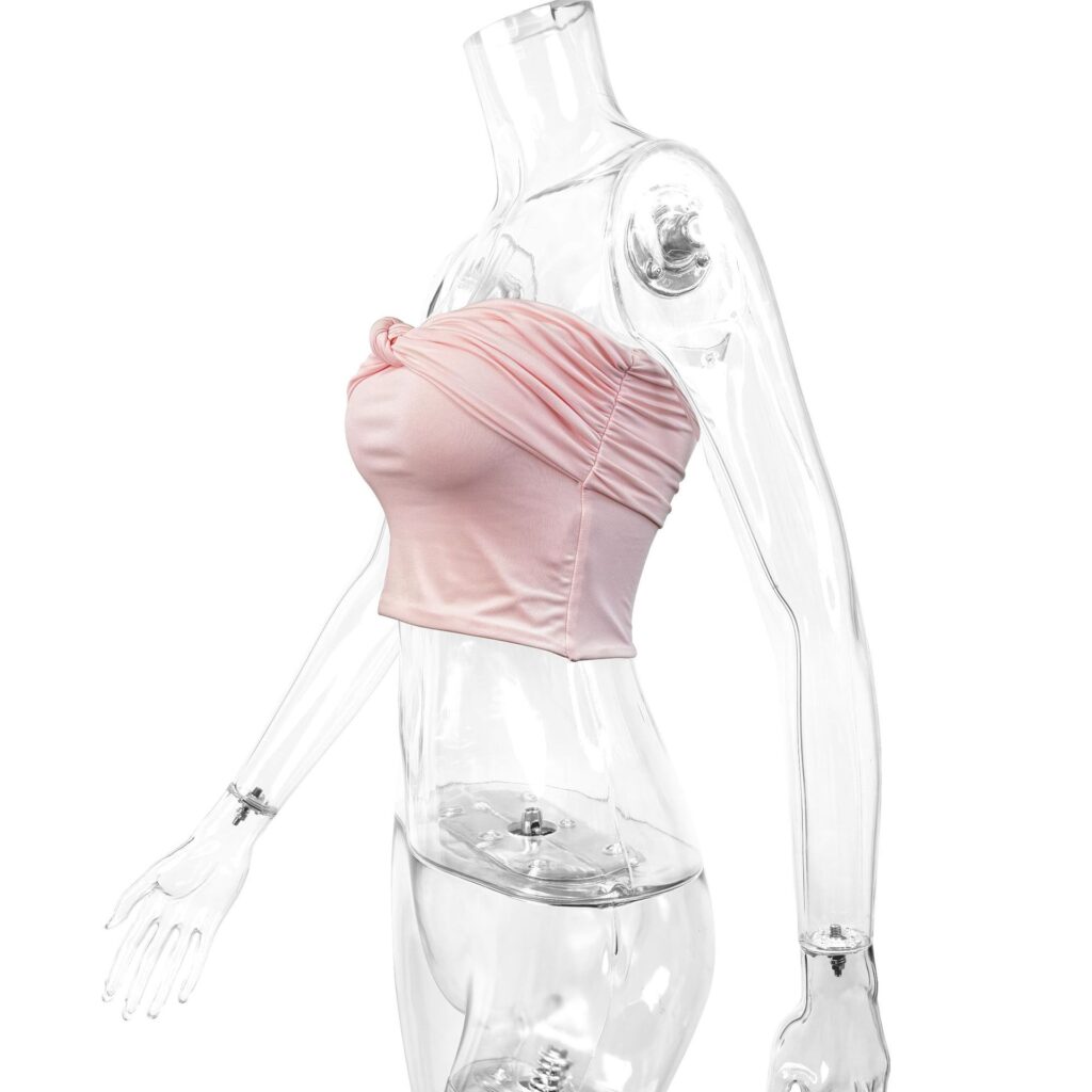 Women's Push-Up Tube Top With Midriff Exposed
