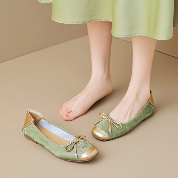 Women's Soft-soled Low-cut Bow-tie Flat Shoes - Image 4