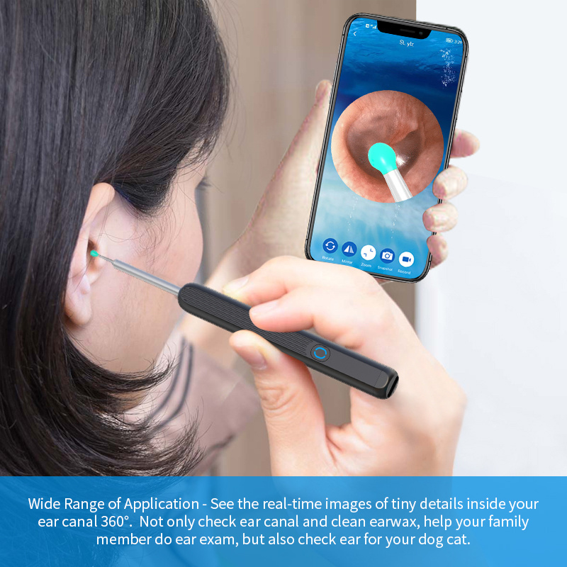 NE3 Ear Cleaner Otoscope Ear Wax Removal Tool With Camera LED Light Wireless Ear Endoscope Ear Cleaning Kit For I-phone - Image 6
