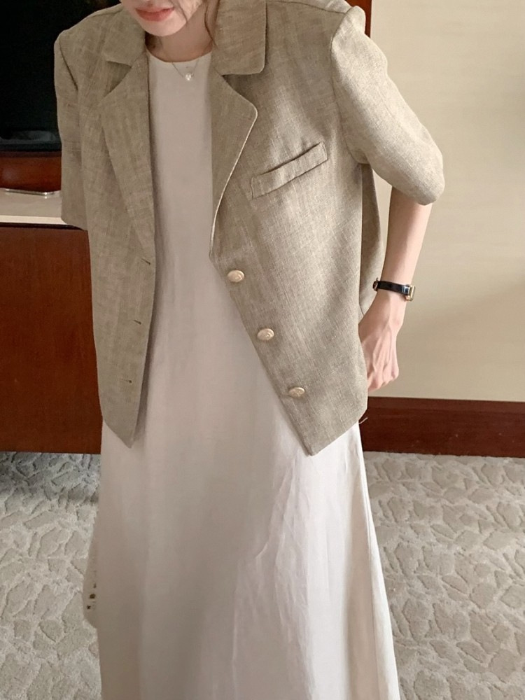 Elegant Midi Round-neck Sleeveless Vest Dress - Image 13