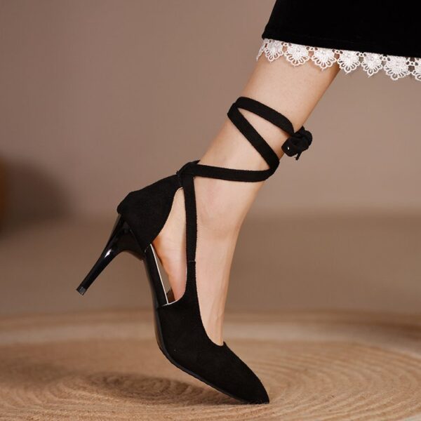 Women's Shoes Fat Toe Head Spring Lace Sheet - Image 5