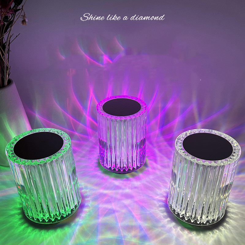 Crystal Lamp Table Lamp Atmosphere Creative Line Small Night Lamp Led Lights - Image 9