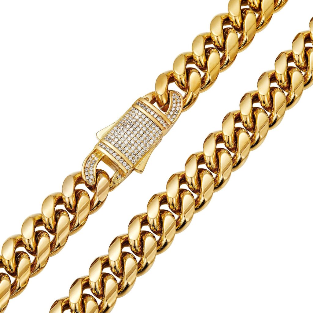 New Mens Necklace Stainless Steel Cuban Chain