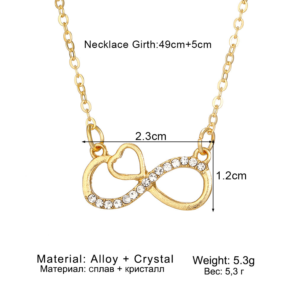 Infinite Symbol Necklace Choker Minimalist Light Luxury - Image 2