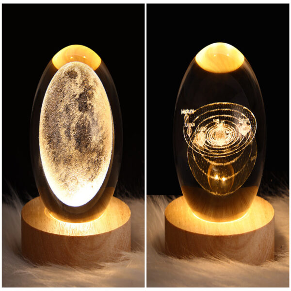 LED Night Light Galaxy Crystal Ball Table Lamp 3D Planet Moon Lamp Bedroom Home Decor For Kids Party Children Birthday Gifts - Image 60