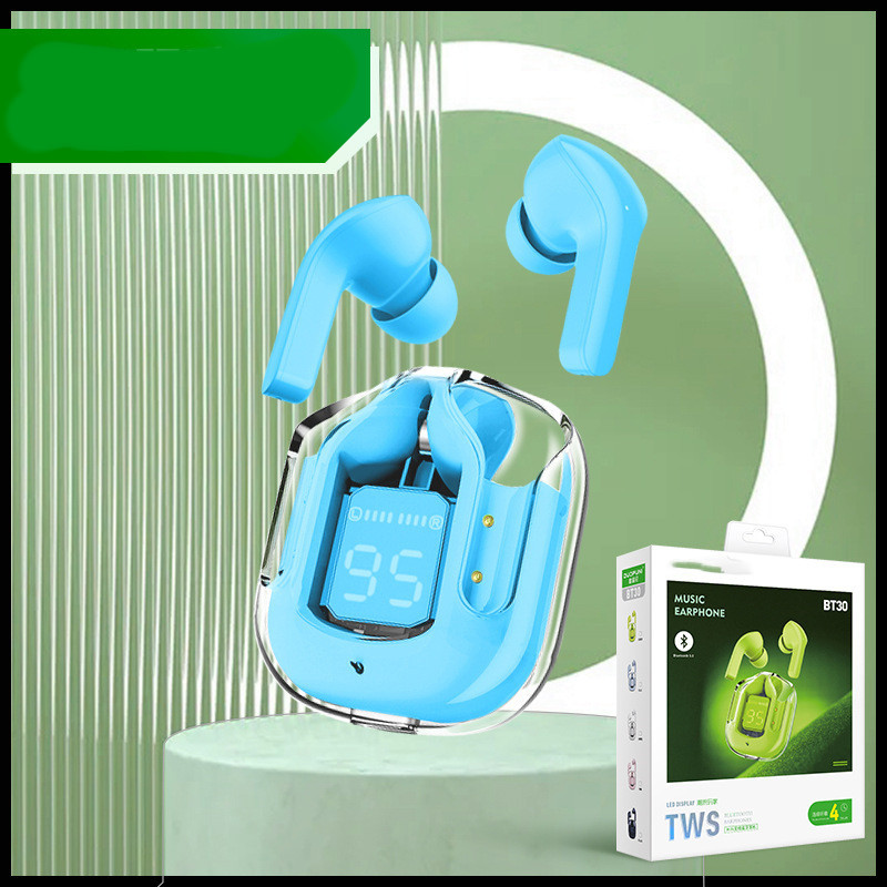 New Mini Transparent Wireless Bluetooth Headset Digital Display ENC Noise Reduction True Wireless Sports Music - Image 10