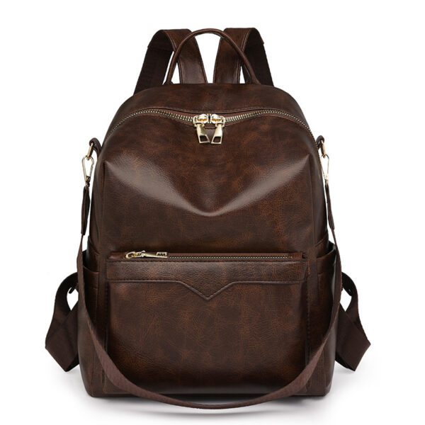 Korean-style Soft PU Large-Capacity Versatile SpringSummer New Arrival Womens Travel Backpack - Image 4