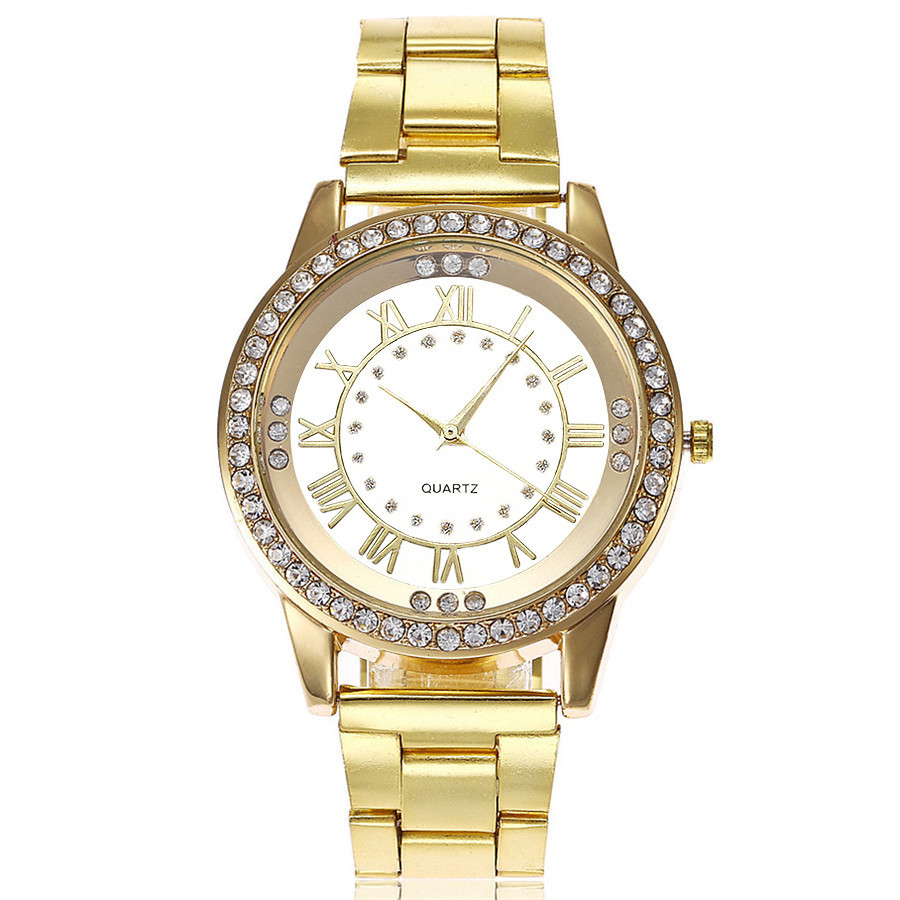 Vansvar Brand Rose Gold Watch Luxury Women Dress Rhinestone Quartz Watch Casual Women Stainless Steel Wristwatches Female Clock - Image 3