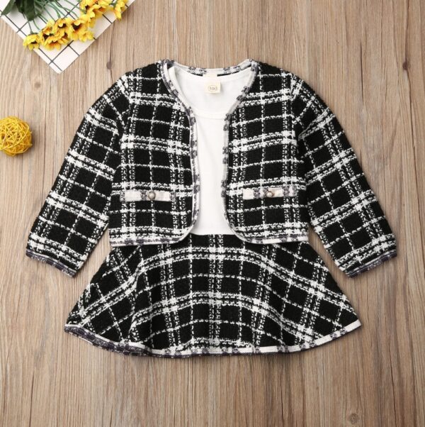 Long-sleeved Dresses Two-piece Children's Baby Small Incense Wind Suit - Image 14