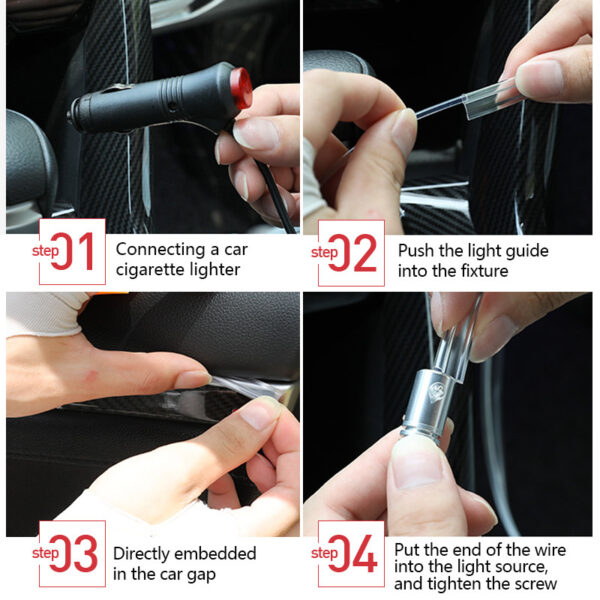Car Fiber Optic Ambient Light Modified Car Interior Cool Light APP Rhythm Light - Image 6