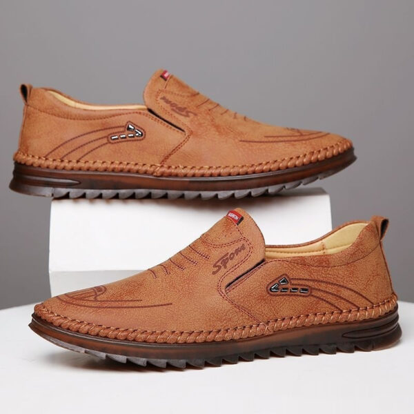 Men's Leather Shoes SummerAutumn New Style Casual Genuine Leather Soft Sole - Image 1