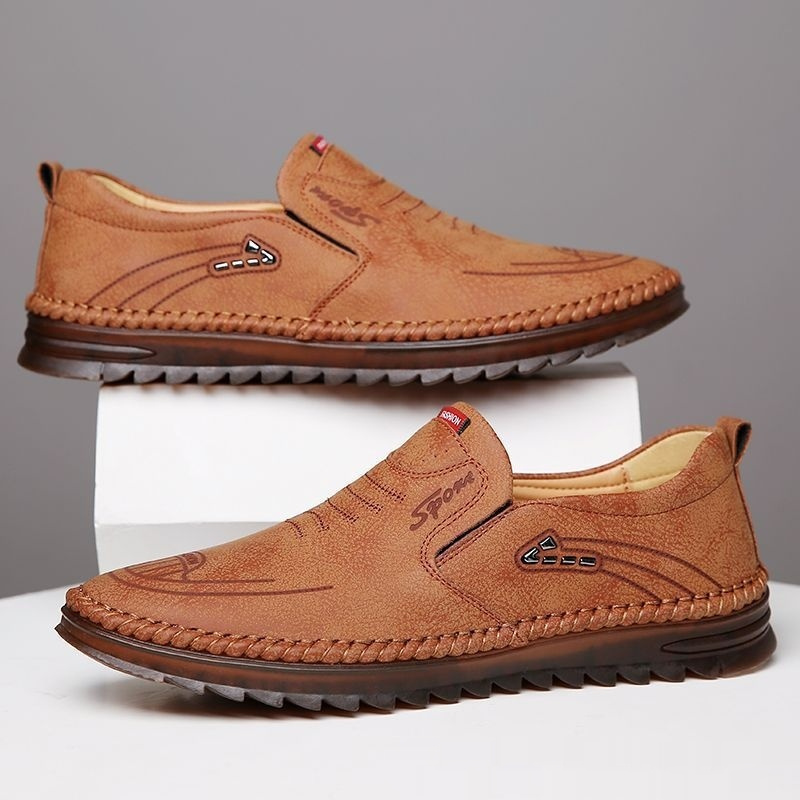 Men's Leather Shoes SummerAutumn New Style Casual Genuine Leather Soft Sole