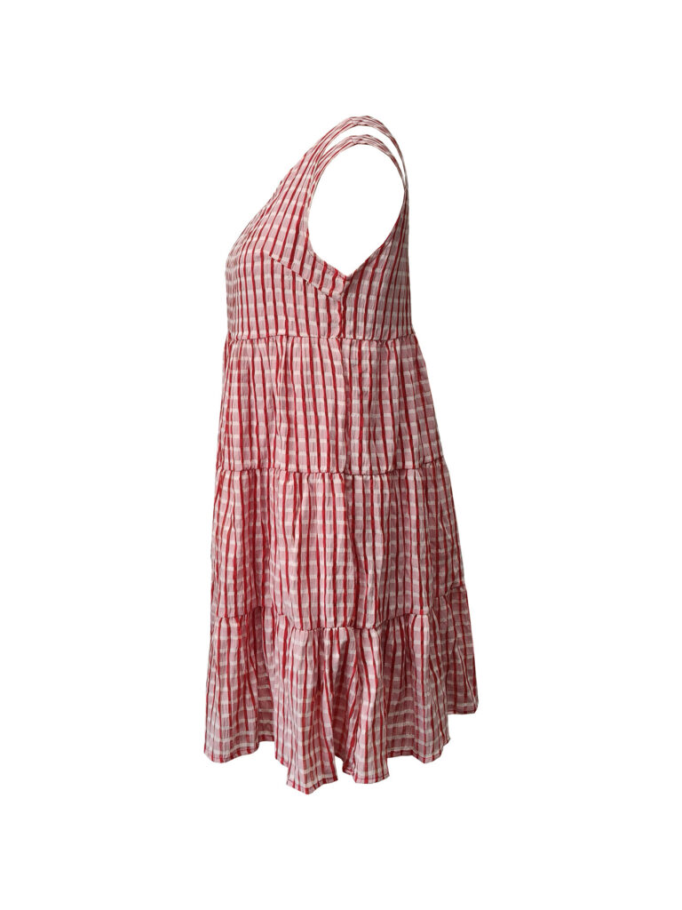 Women's Casual Solid-Colored Hollow-Out Vest Dress For Lunch Break
