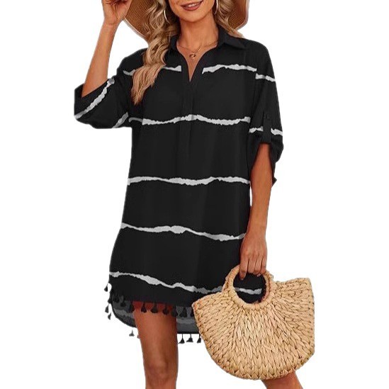 Tassel Beach Swimsuit Bikini Dress - Image 7