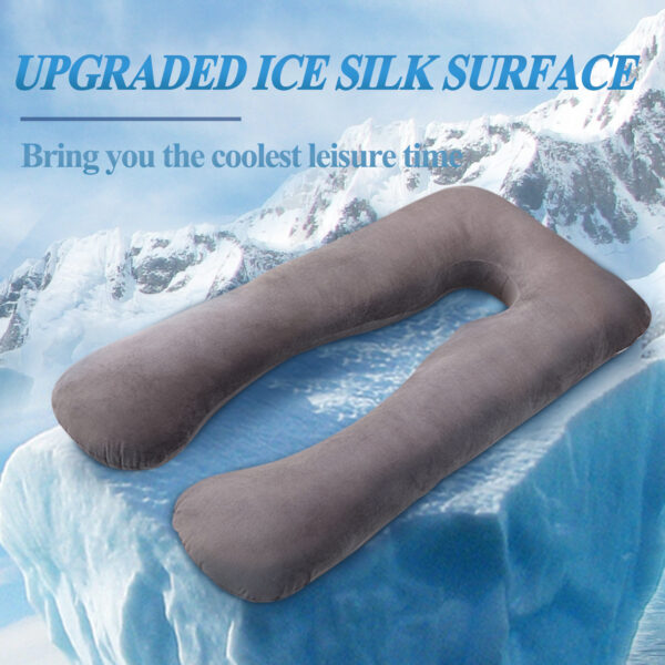Summer Sleeping Support Pillow For Pregnant Women U Shape Maternity Pillows Pregnancy Ice Silk - Image 6