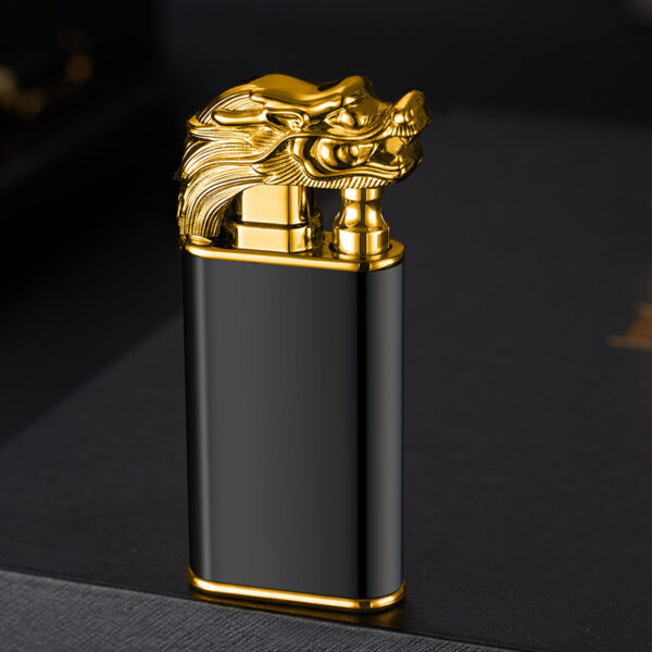 Creative Blue Flame Lighter Dolphin Dragon Tiger Double Fire Metal Winproof Lighter Inflatable Lighter - Image 30