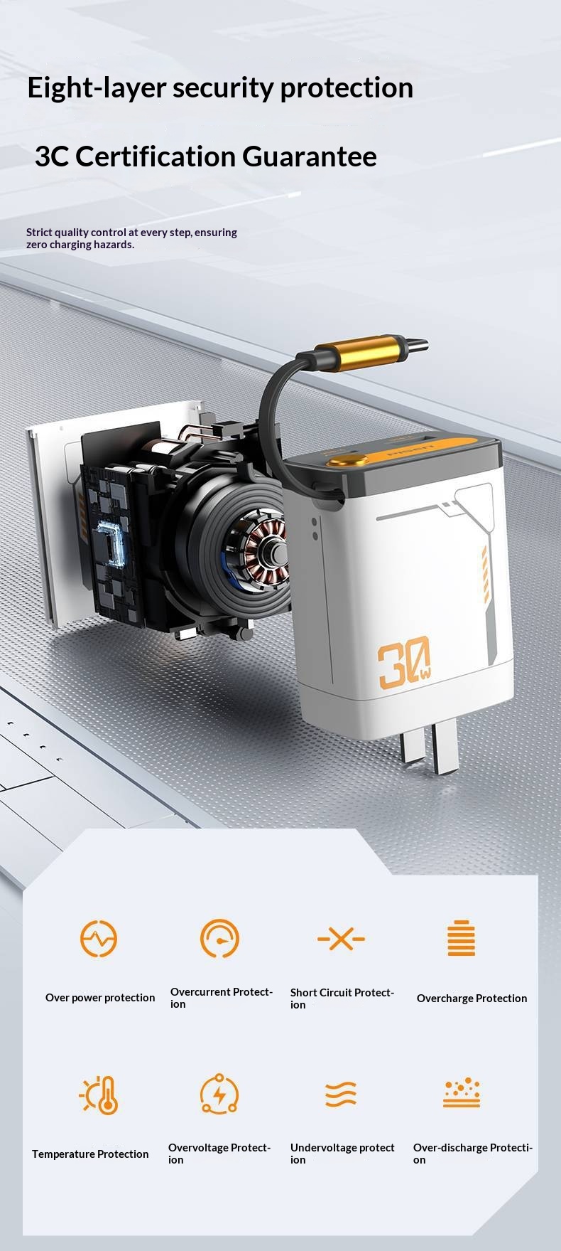 Gallium Nitride Charger With Built-in Cable - Image 14