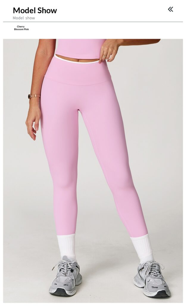 Nude-Feel Yoga Pants High-Waist Contrasting Color Quick-Dry Trousers