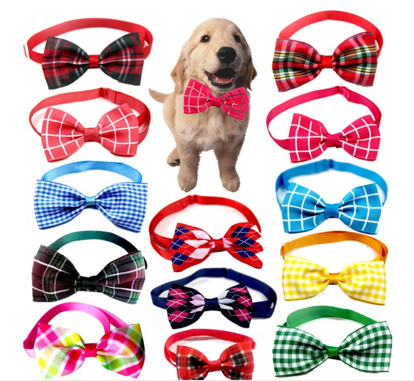 Plaid Pet Tie Cat Dog Scarf Accessories Pet Accessories - Image 1