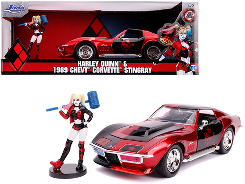 1969 Chevrolet Corvette Stingray With Harley Quinn Diecast Figure DC