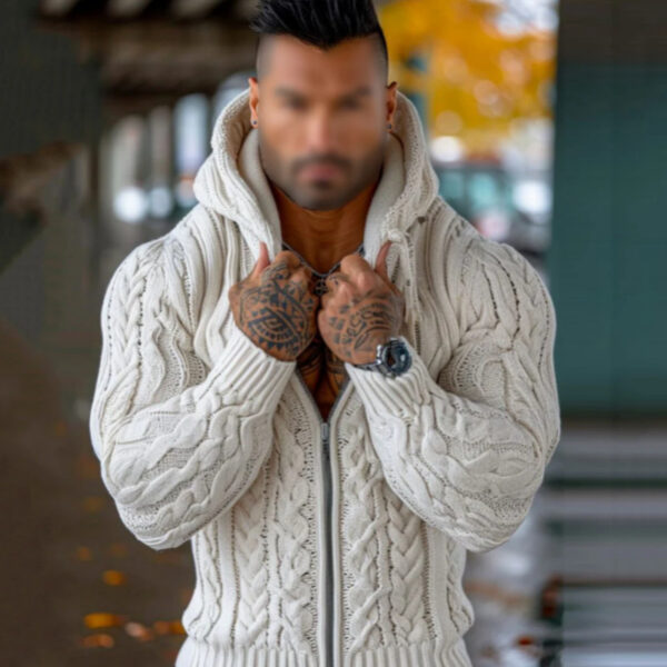 European And American Fall And Winter Printed Hooded Sweatshirts With Distressed And Loose Fit - Image 7