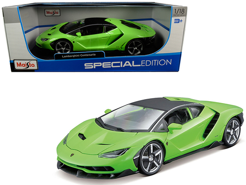 Lamborghini Centenario Lime Green With Matt Black Top 1/18 Diecast