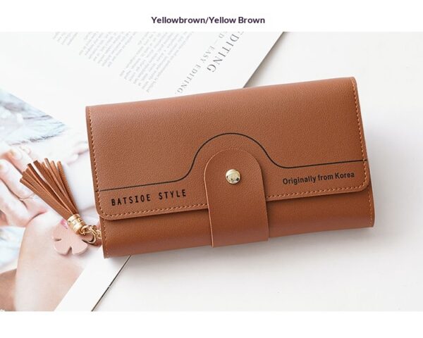 Geometric Letter Buckle Clutch Bag With Tassel And Petal Design For Young Women - Image 11