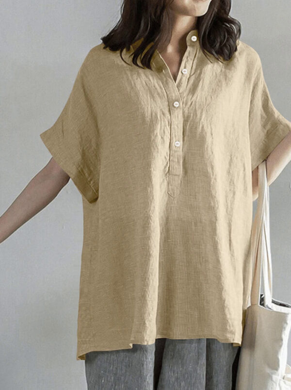 Mid-length And Long-sleeve Chic Casual Loose-fit T-shirt - Image 6