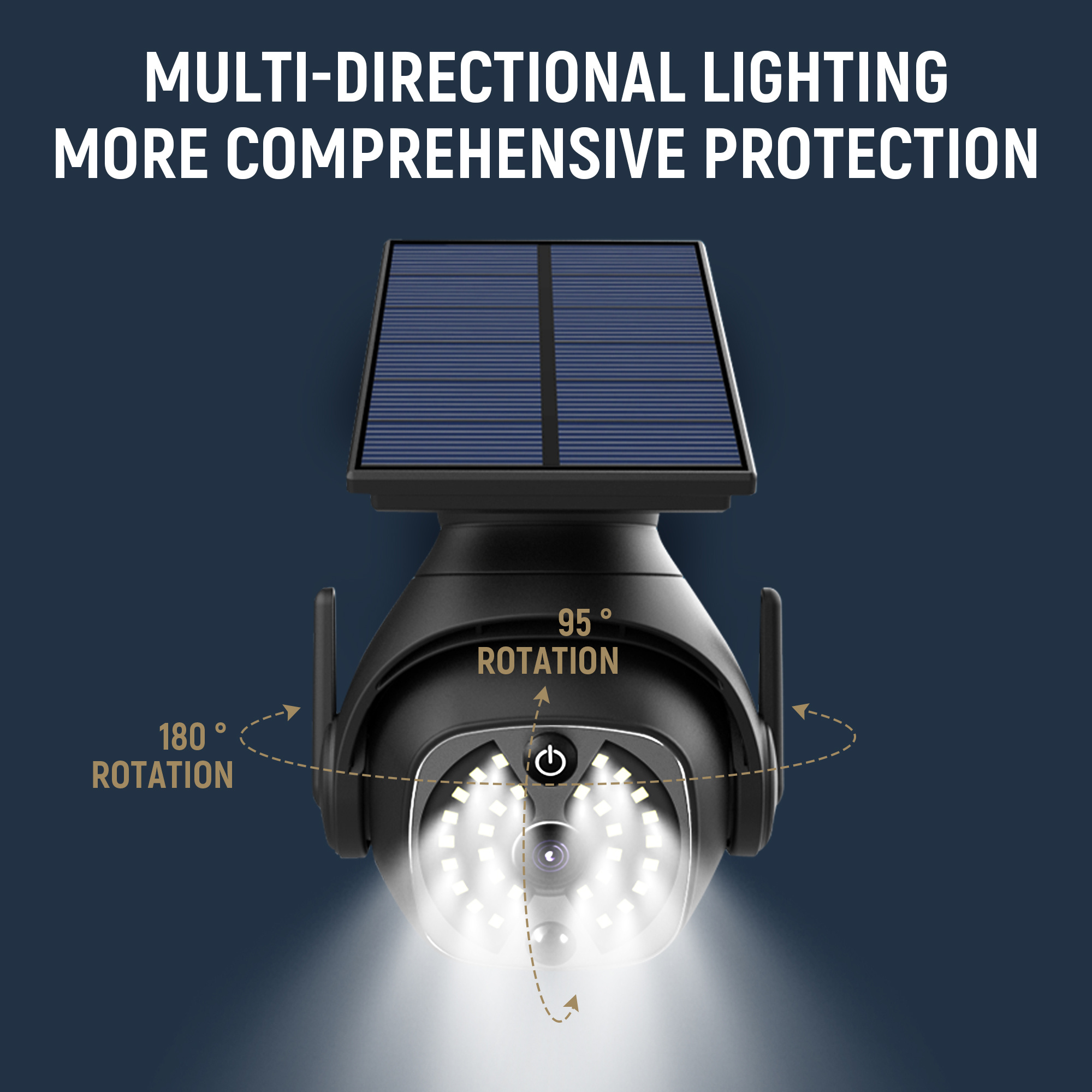 Solar Powered Outdoor Courtyard Lights Household Lighting Lights Human Sensing Lights Outdoor Waterproof Street Lights Balcony Solar Wall Lights - Image 23