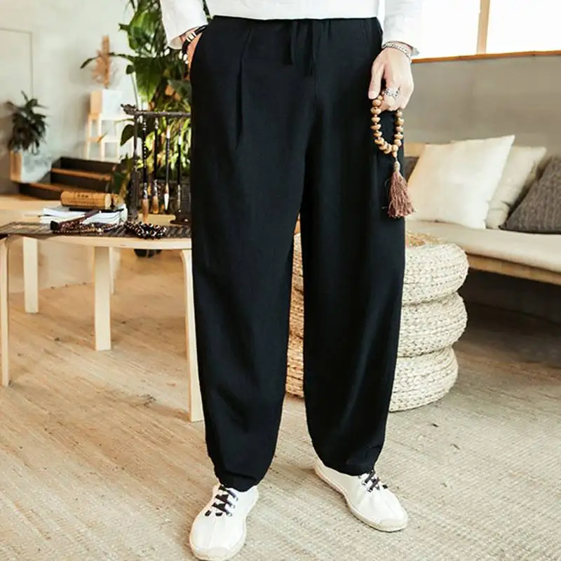 Chinese style large fat wide leg pants - Image 4