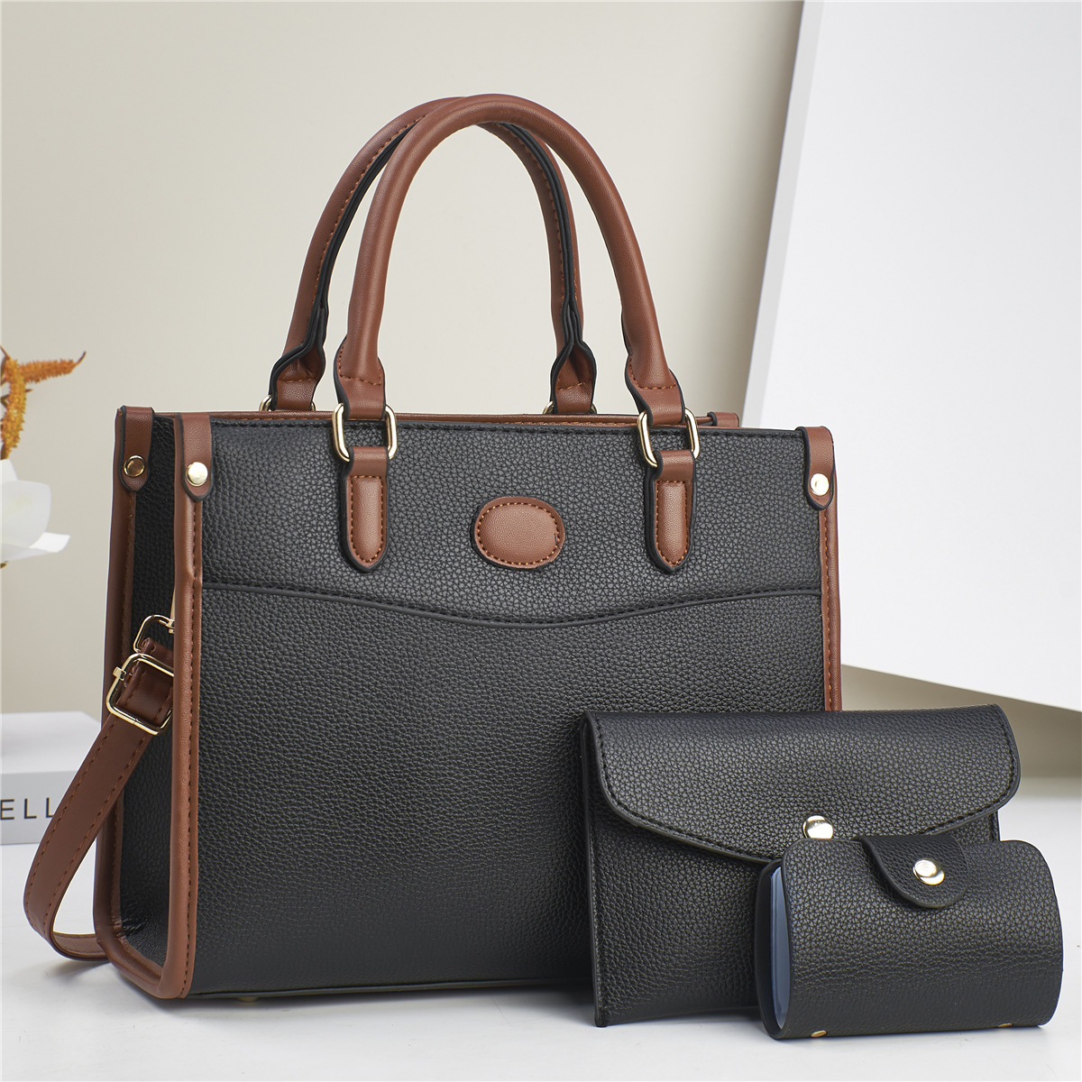 Stylish Three-Piece Shoulder Bag Set For Women Mother-and-Child Bags - Image 2