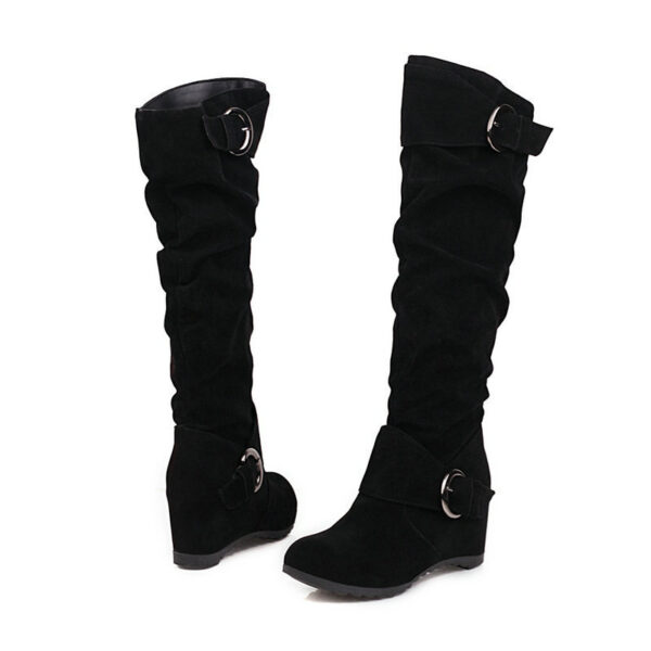 Wedge-heel British-style High-top Womens Knee-high Boots - Image 21