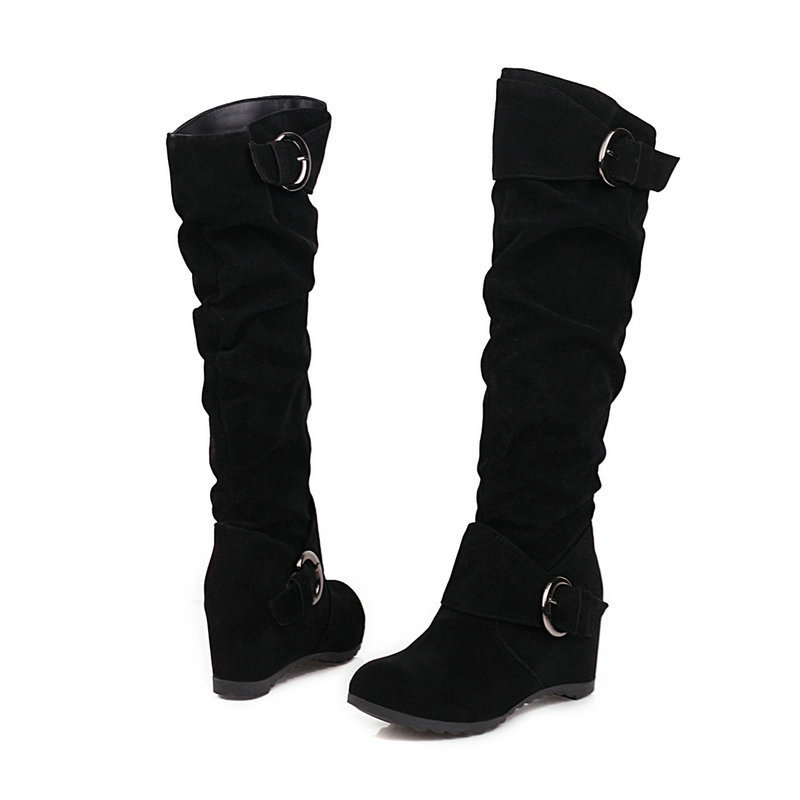 Wedge-heel British-style High-top Womens Knee-high Boots - Image 21
