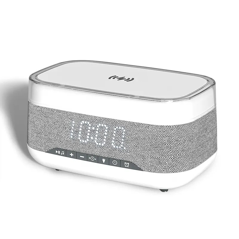 Intelligent Multifunctional Alarm Clock Bluetooth Speaker Wireless Charger Fast Charge Clock Atmosphere Night Light Home Decor - Image 13