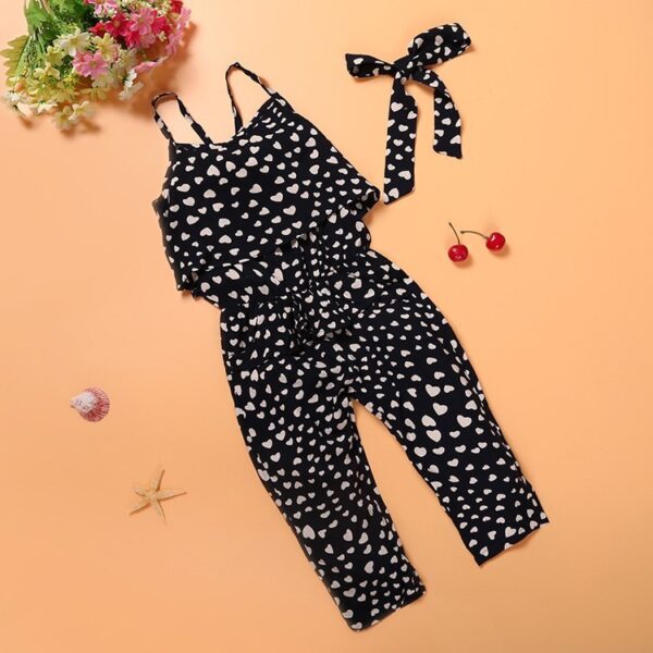 Fashion Summer Kids Girls Clothing Sets Cotton Sleeveless Polka Dot Strap Girls Jumpsuit Clothes Sets Outfits Children Suits - Image 7