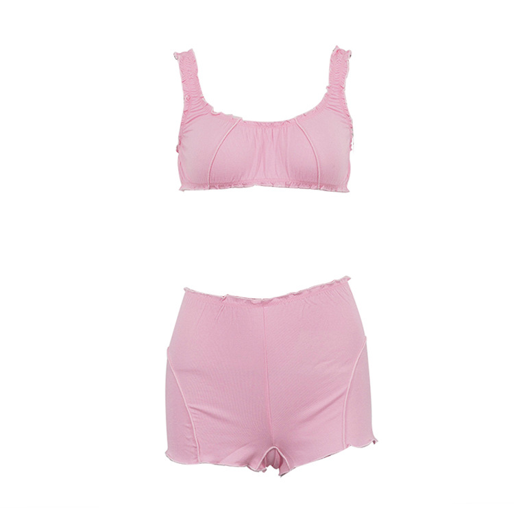 New Pink Sexy Tank Top And Shorts Set - Image 12
