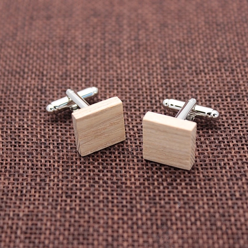 Wooden Cufflinks & Tie Clip Set - Image 2