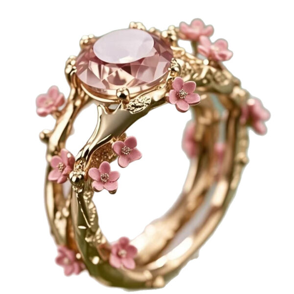 Hot Sale  Style Flower Ring, Fashion Personalized Ins Style Ladies Finger Ring - Image 4